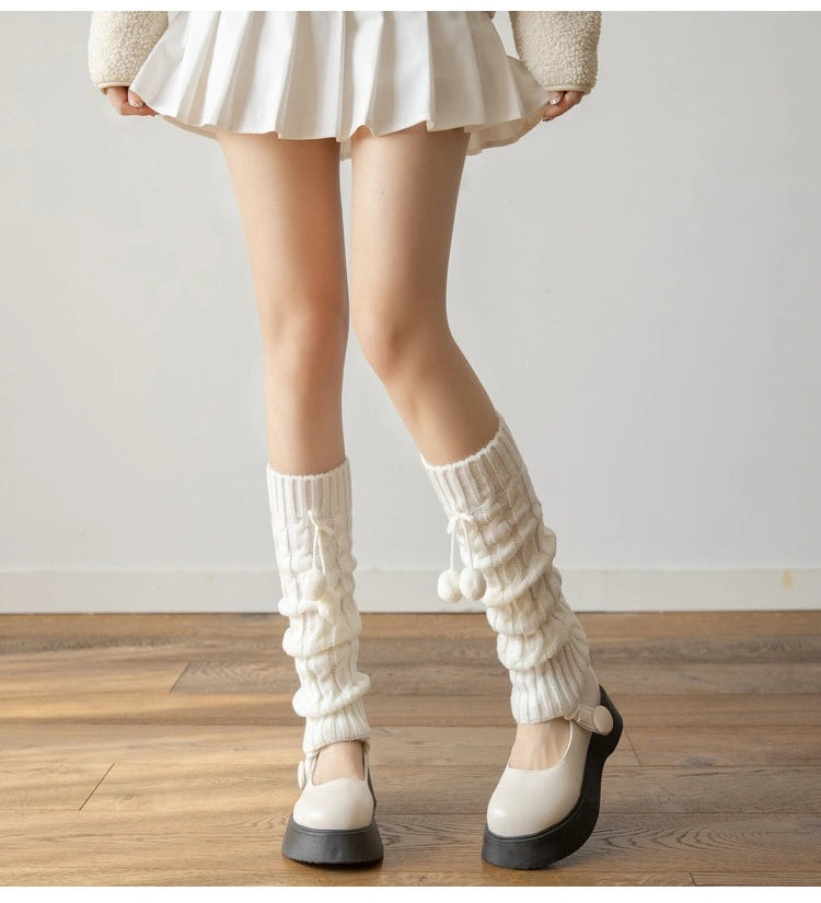 Pom Pom Ballet Leg Warmers OLA056