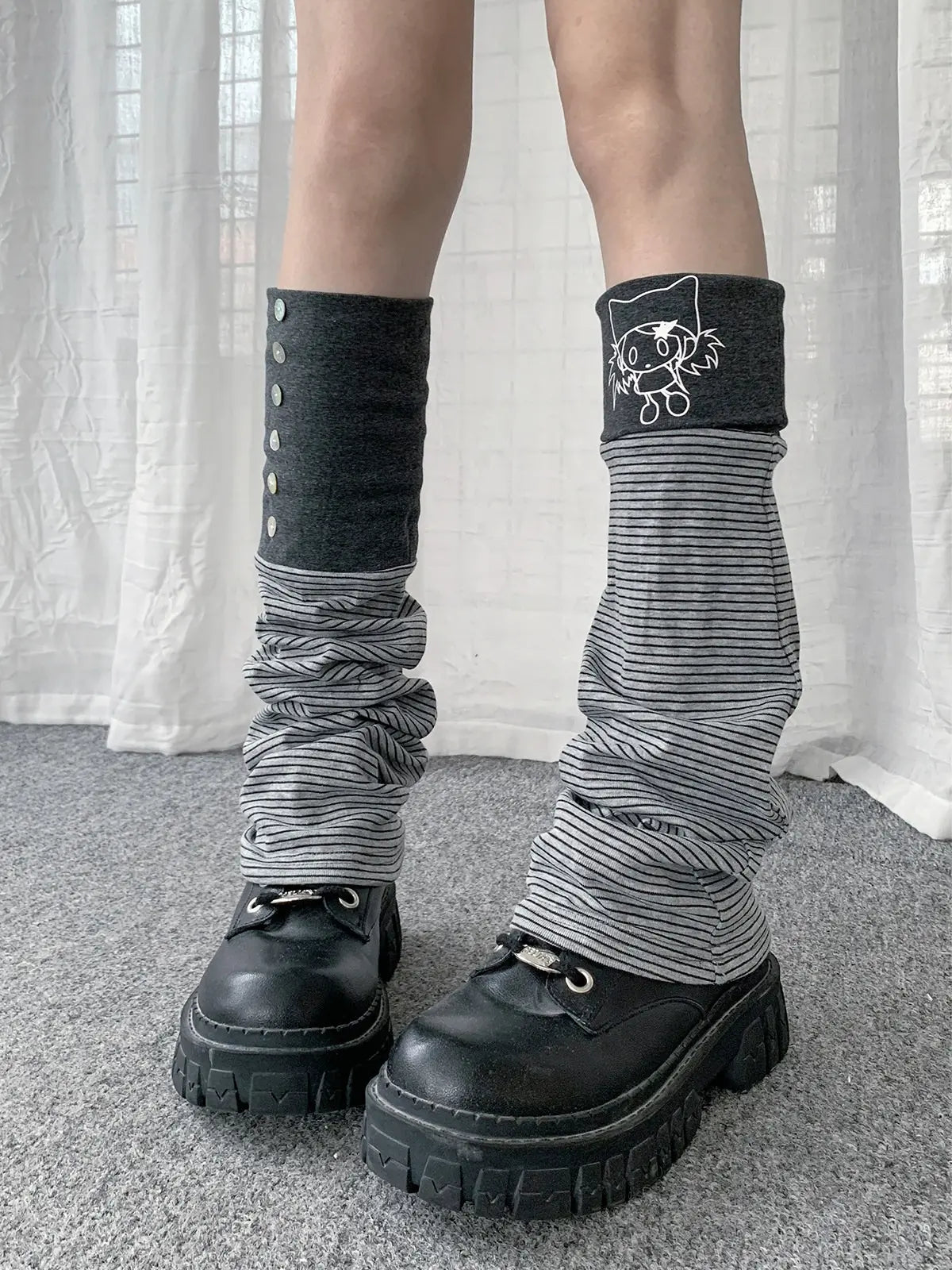 Cartoon Stripe Leg Warmers OLA032