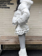 Star Print Tiered Ruffle Skort OLA051