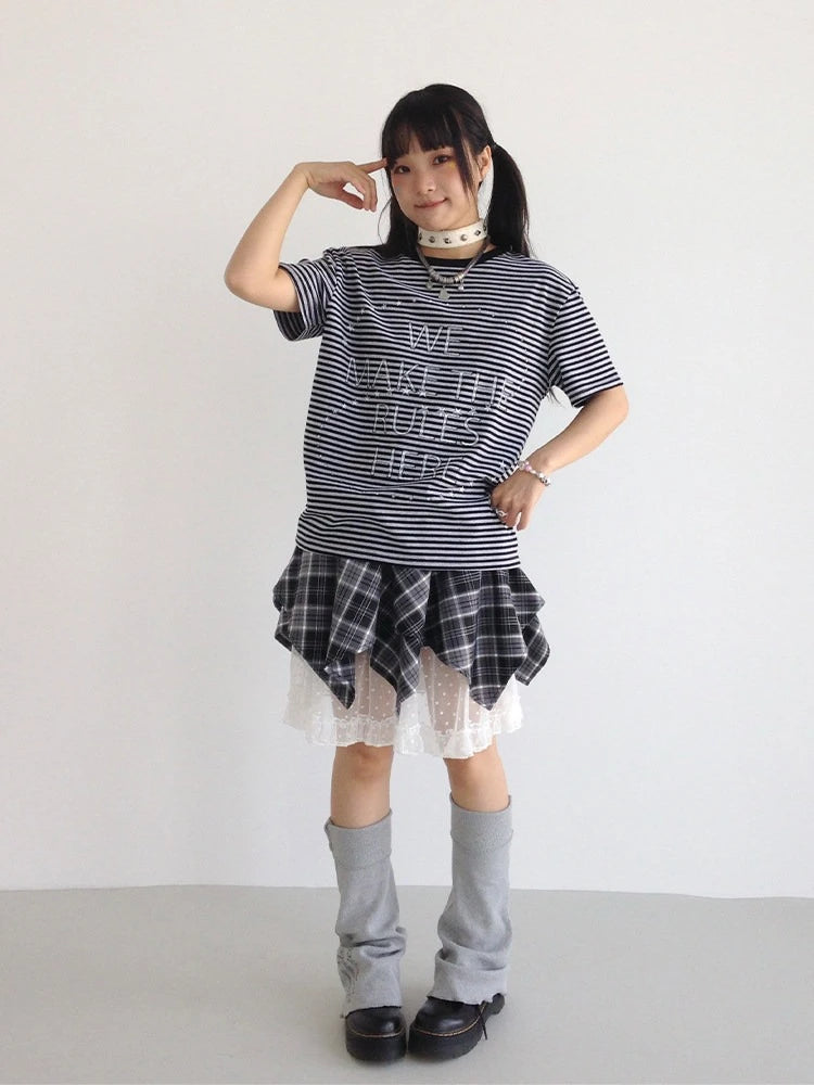 Galaxy Stripe Colorblock Tee OL2298