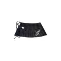 Music Note Plaid Pleated Wrap Skirt OLA035