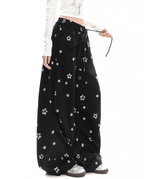 Star Print Wide Leg High Waist Relaxed Pants OL2247