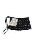 Black Embellished Pleated Wrap Skirt OLA043