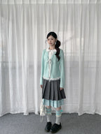 Polka Dot Ribbon Doll Collar Top OL2443