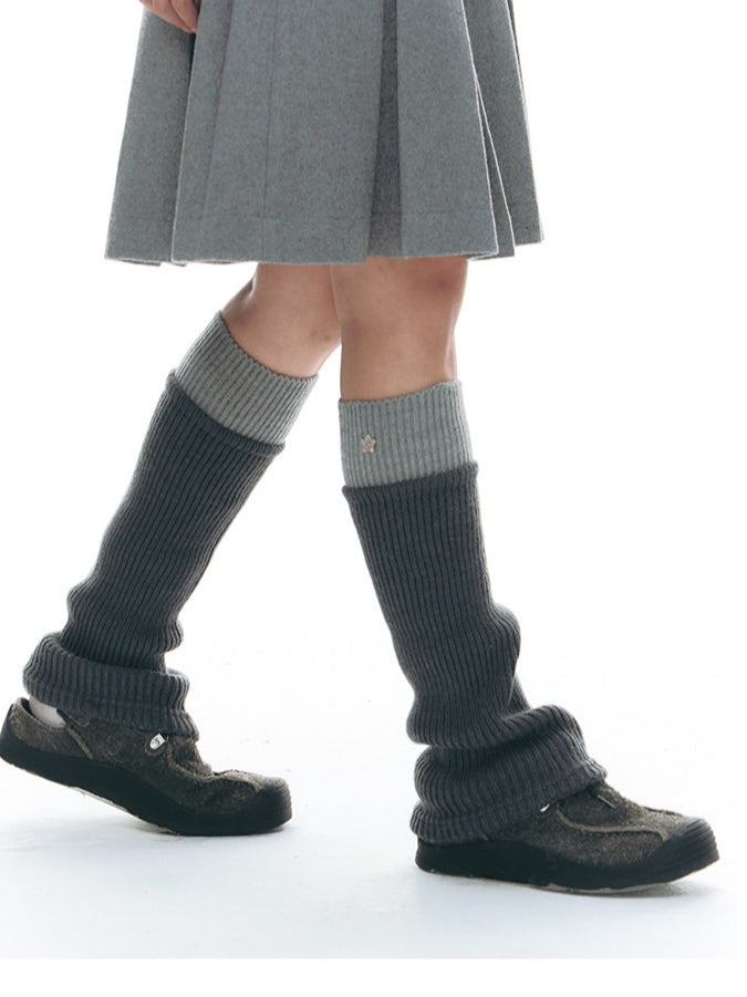 Color Block Button Leg Warmers OLA027