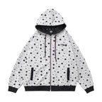Y2K Star Print Hoodie Zip Cardigan Jacket OL2321