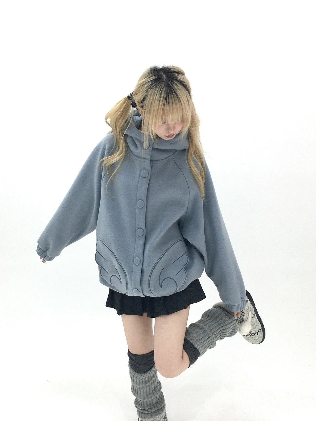 Cat Ear Wing Pocket Hooded Jacket OL2483
