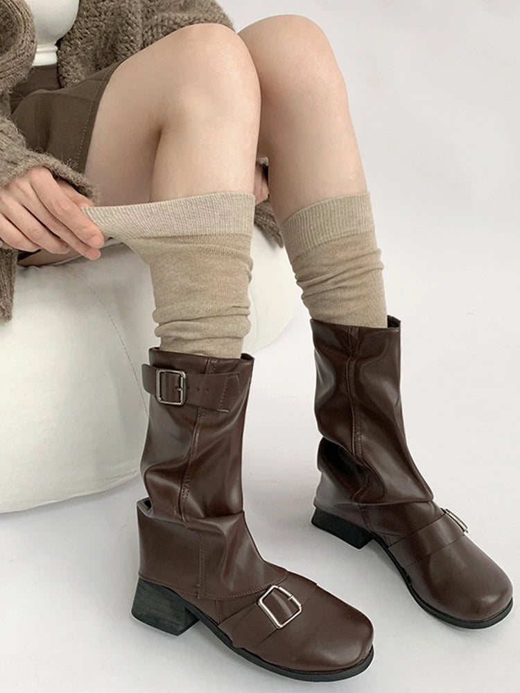 White Cozy Leg Warmers OLA023
