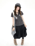 Bow Tie Pocket Bubble Skirt OL2413