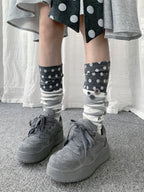 Polka Dot Stripe Leg Warmers OLA030