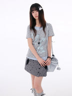 Polka Dot Contrast Layered Tee OL2401