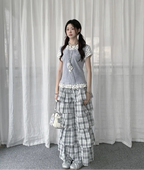 Polka Dot Ruffle Layered Tee OL2391
