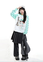Cartoon Contrast 긴팔 티셔츠 OL2431