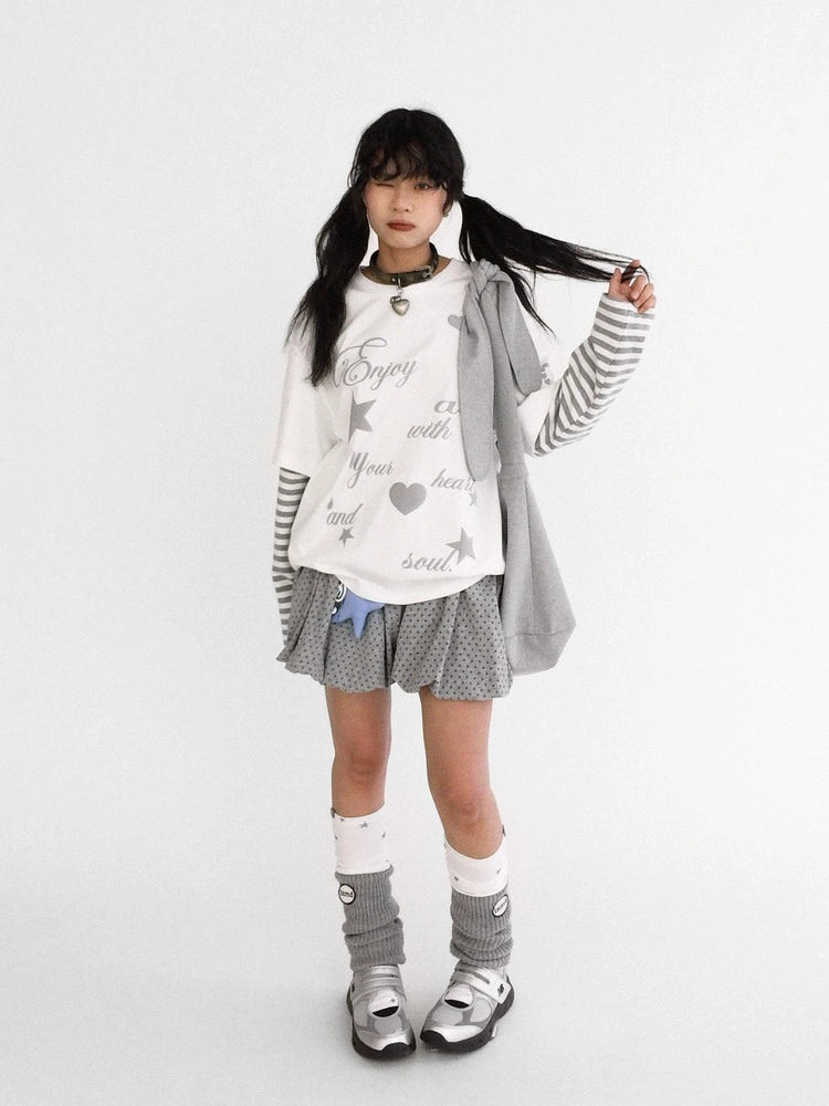 Heart Star Layered Tee OL2348