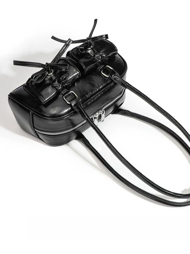 Bow Detail Bowling Shoulder Bag OLA053