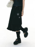 Star Patch A Line Skirt oliviroa オリヴィオラ