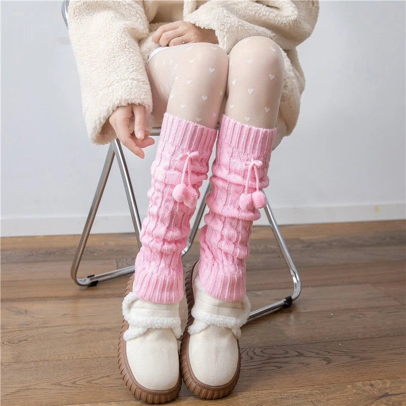 Pom Pom Ballet Leg Warmers OLA056