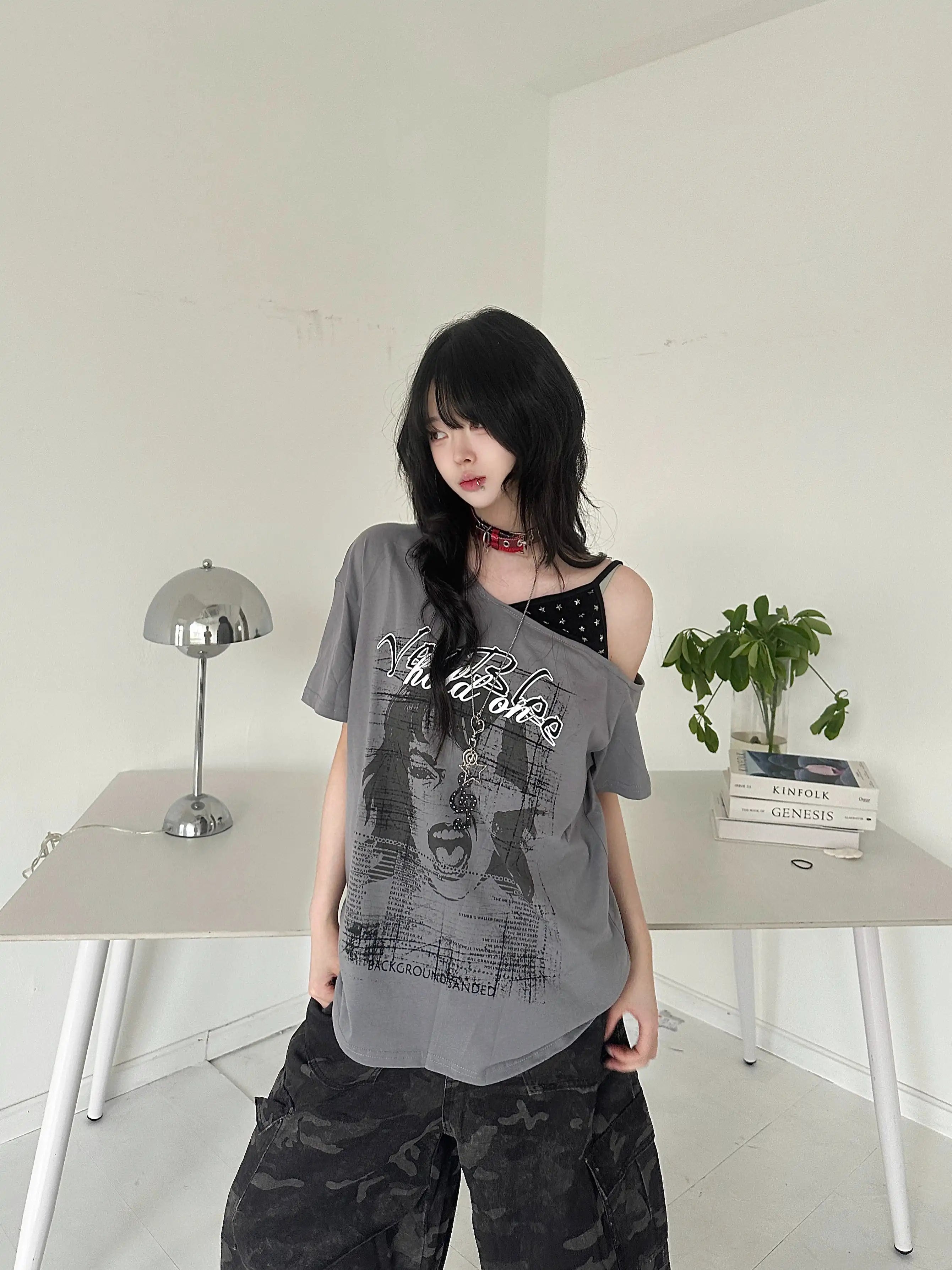 Vintage Off Shoulder Tee OL2346