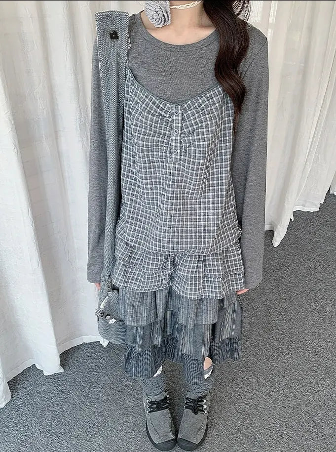Ruffle Layered Top Set oliviroa オリヴィオラ