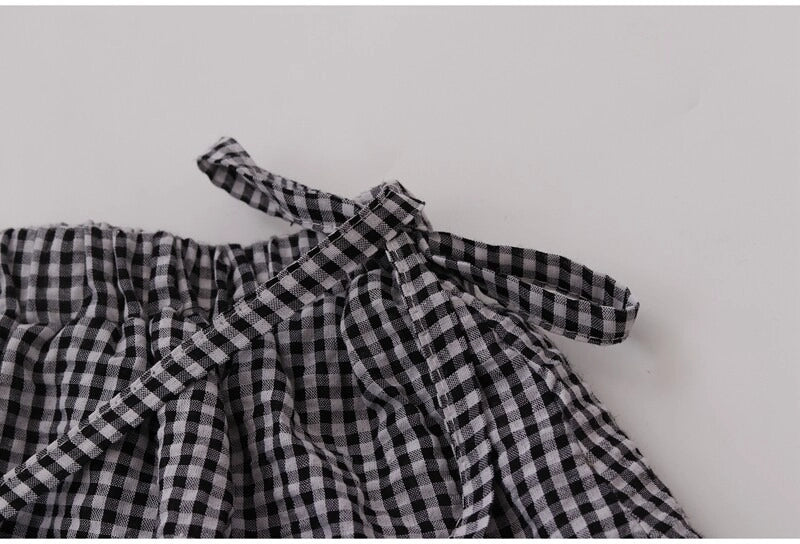 Plaid Tiered Ruffle Wrap Skirt OLA036