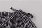 Plaid Tiered Ruffle Wrap Skirt OLA036
