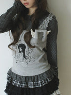 Star Print Layered Slim Long Sleeve Tee OL2440