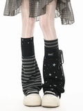 Striped Colorblock Flared Leg Warmers oliviroa オリヴィオラ