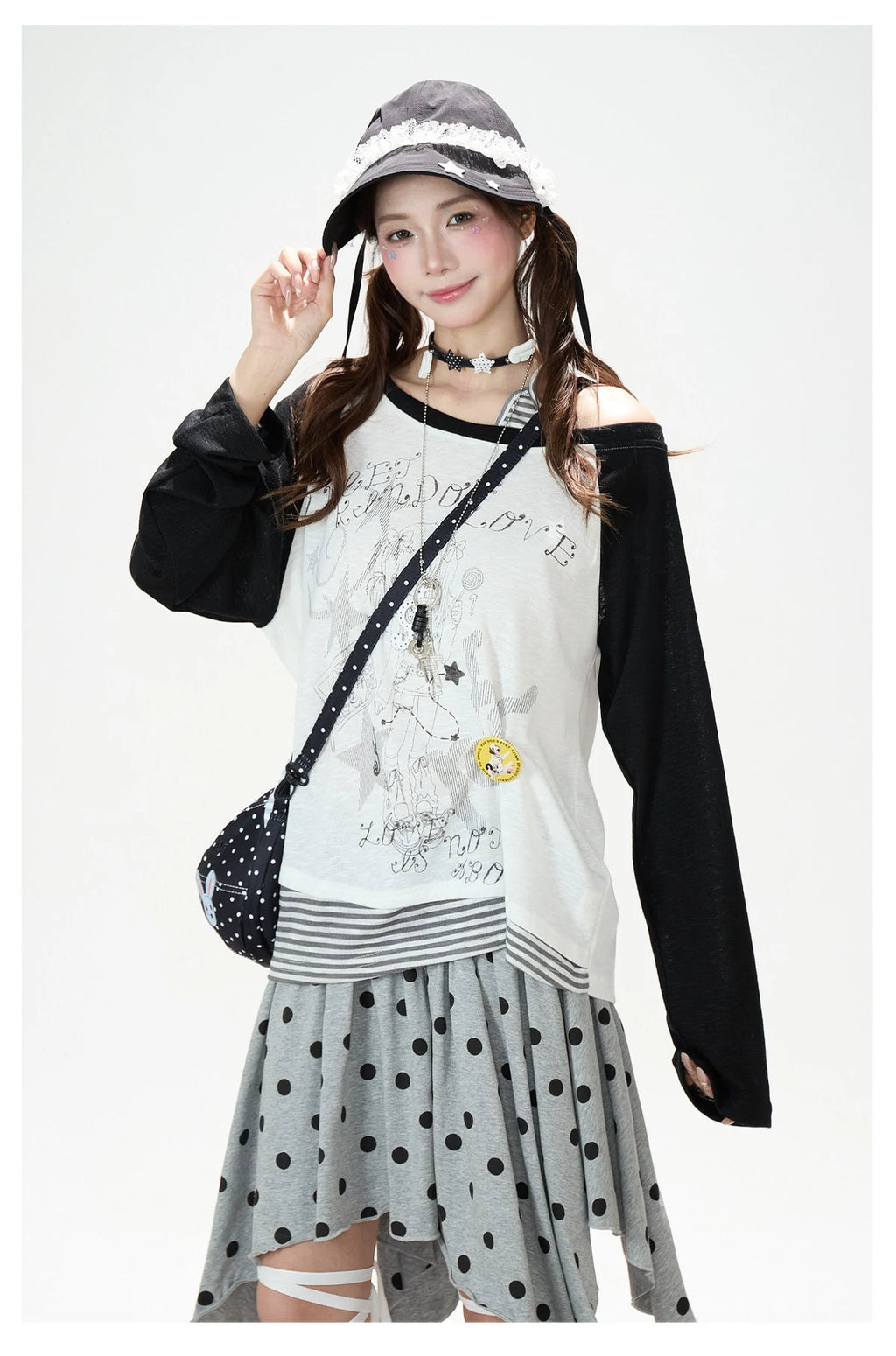 Soft Layer One Shoulder T-Shirt OL2365
