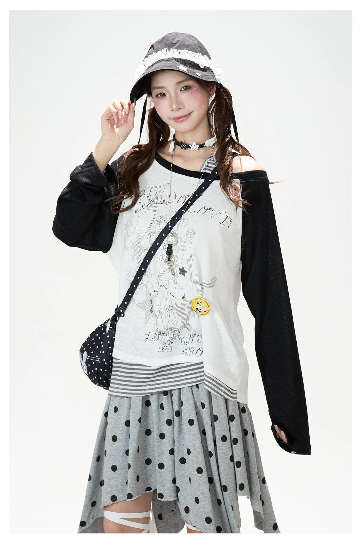 Soft Layer One Shoulder T-Shirt OL2365