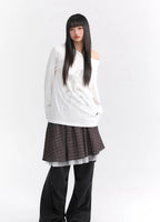 Dust Floral Lace Layered Mesh Skirt oliviroa オリヴィオラ