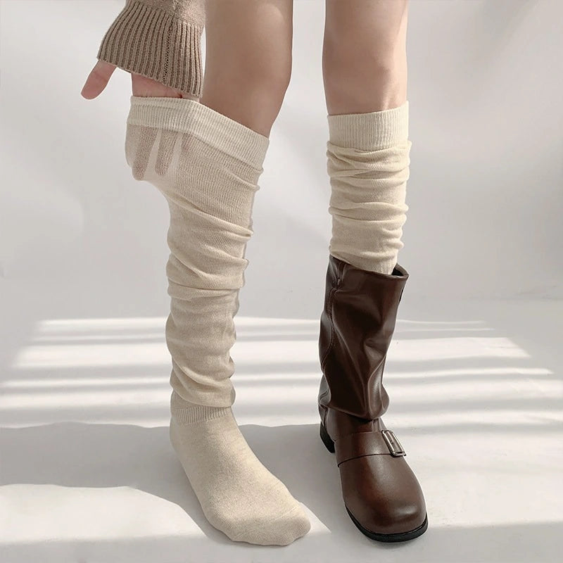 White Cozy Leg Warmers oliviroa オリヴィオラ