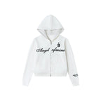 Star Print Embroidered Hoodie OL2297