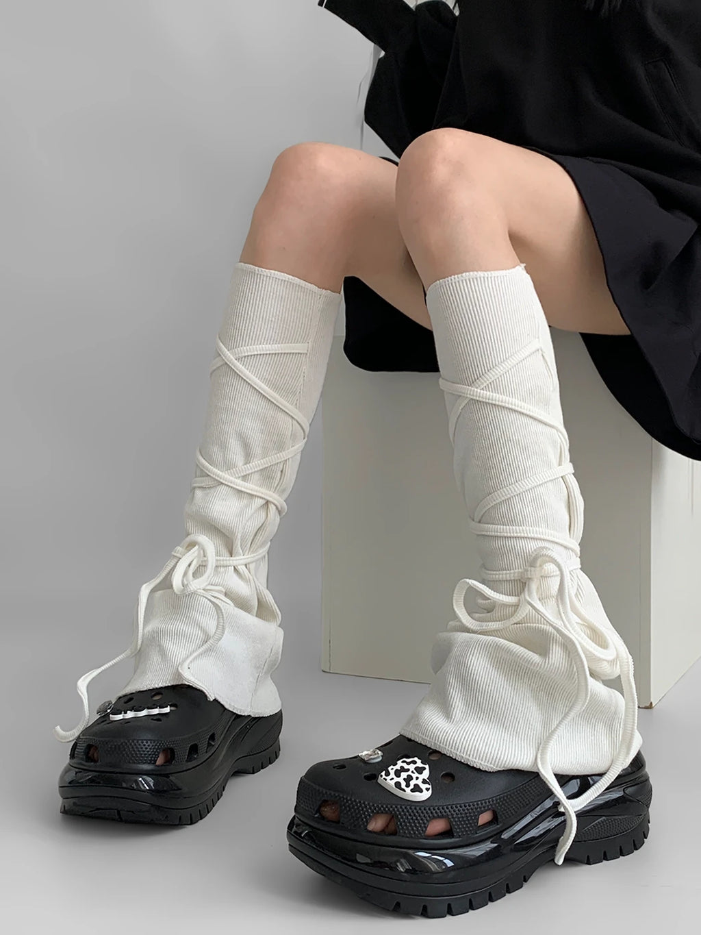Lace Up Leg Warmers OLA014