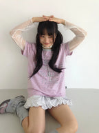 Galaxy Stripe Colorblock Tee OL2298