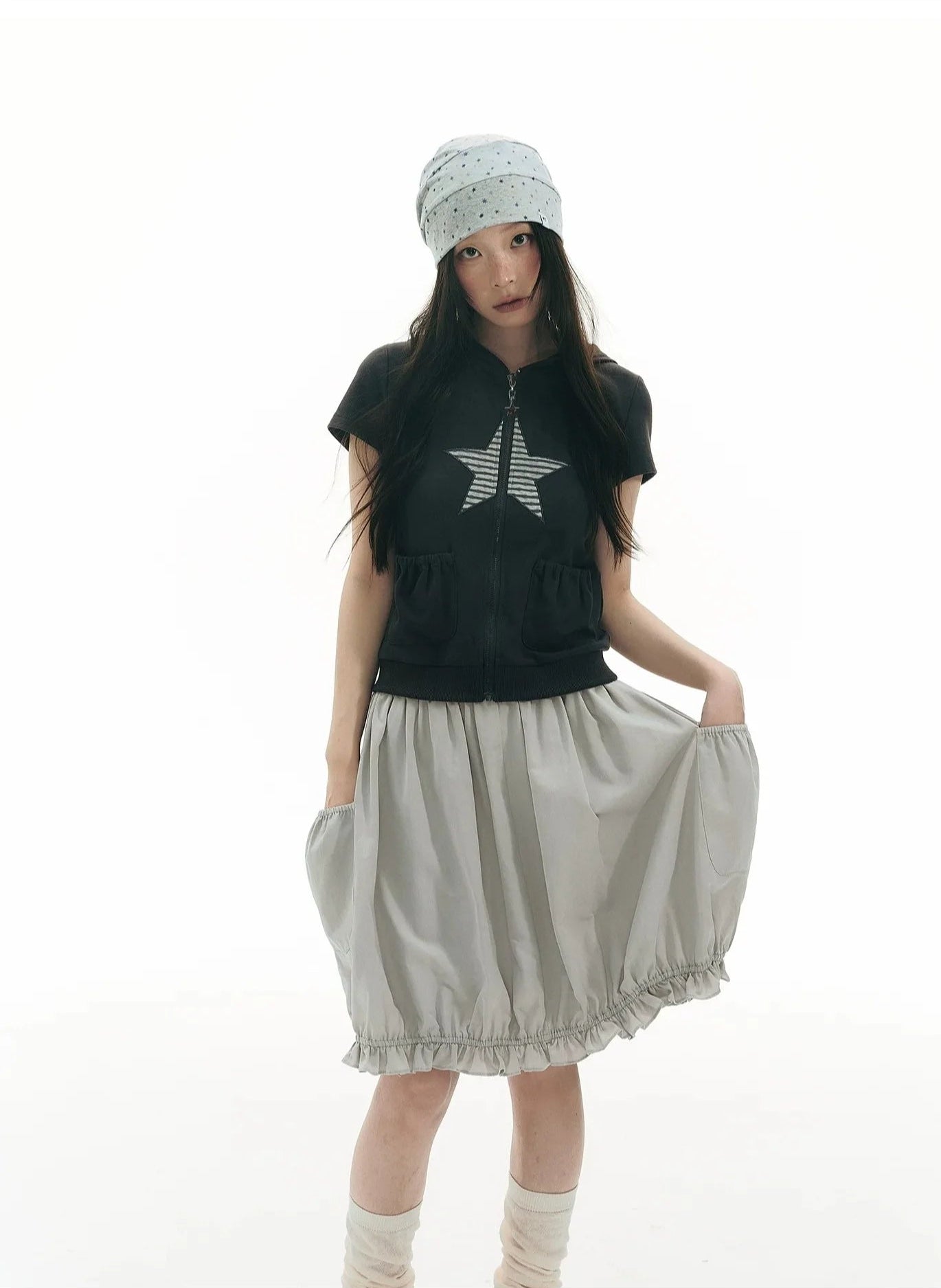 Y2K Bunny Hood Top OL2340