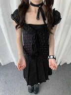 Sweet Faux Layered Puff Sleeve Tee OL2327