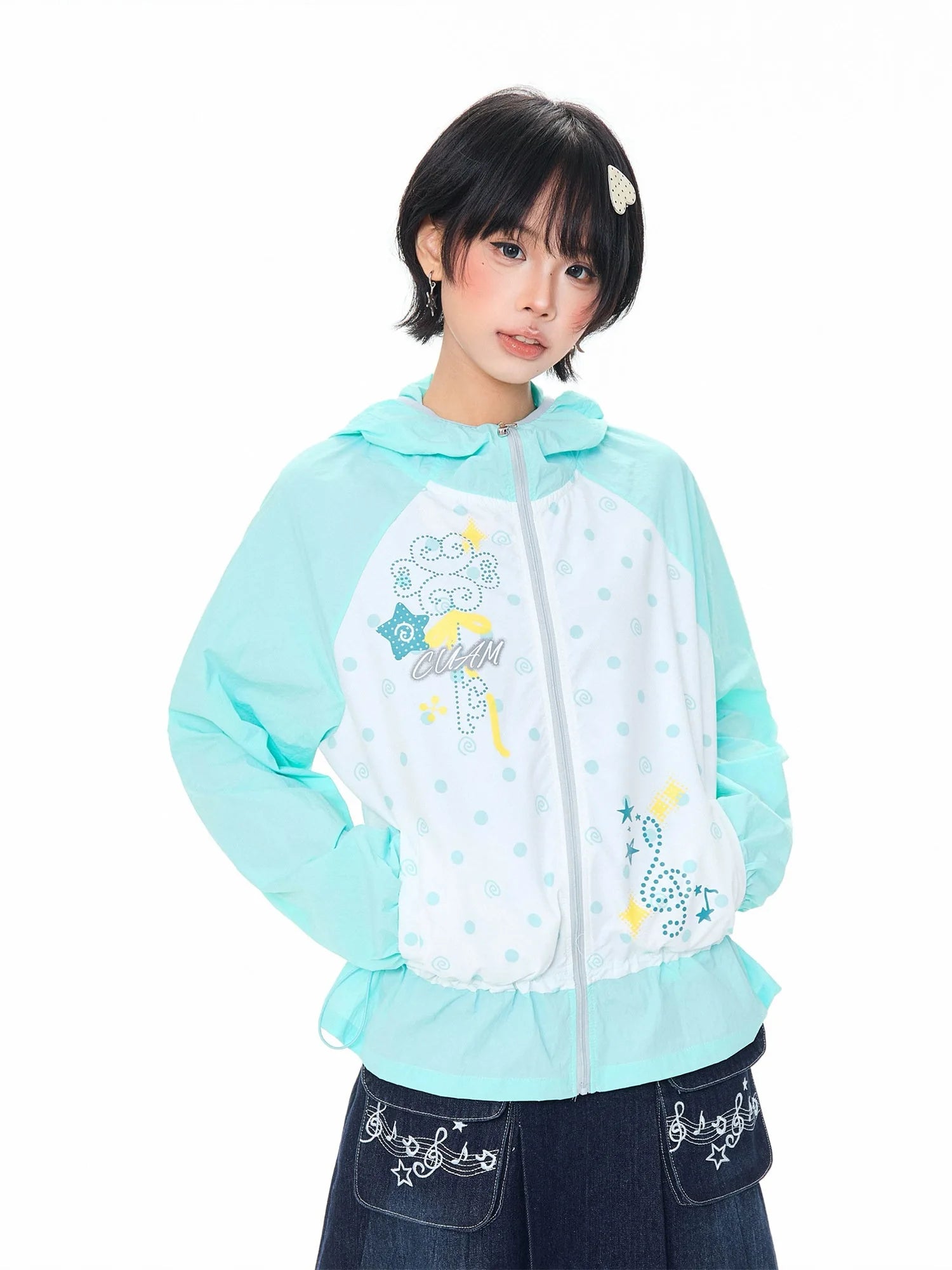 Melody Dot Hooded Jacket OL2371