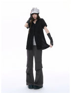 Hooded Puff Sleeve Shirt OL2368