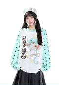 Cartoon Contrast 긴팔 티셔츠 OL2431