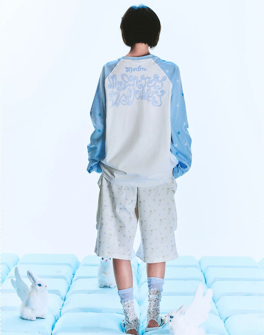 Bunny Shadow Raglan Long Sleeve Tee OL2404