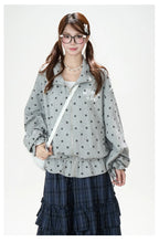 Star Print Zip Up Hoodie OL2375