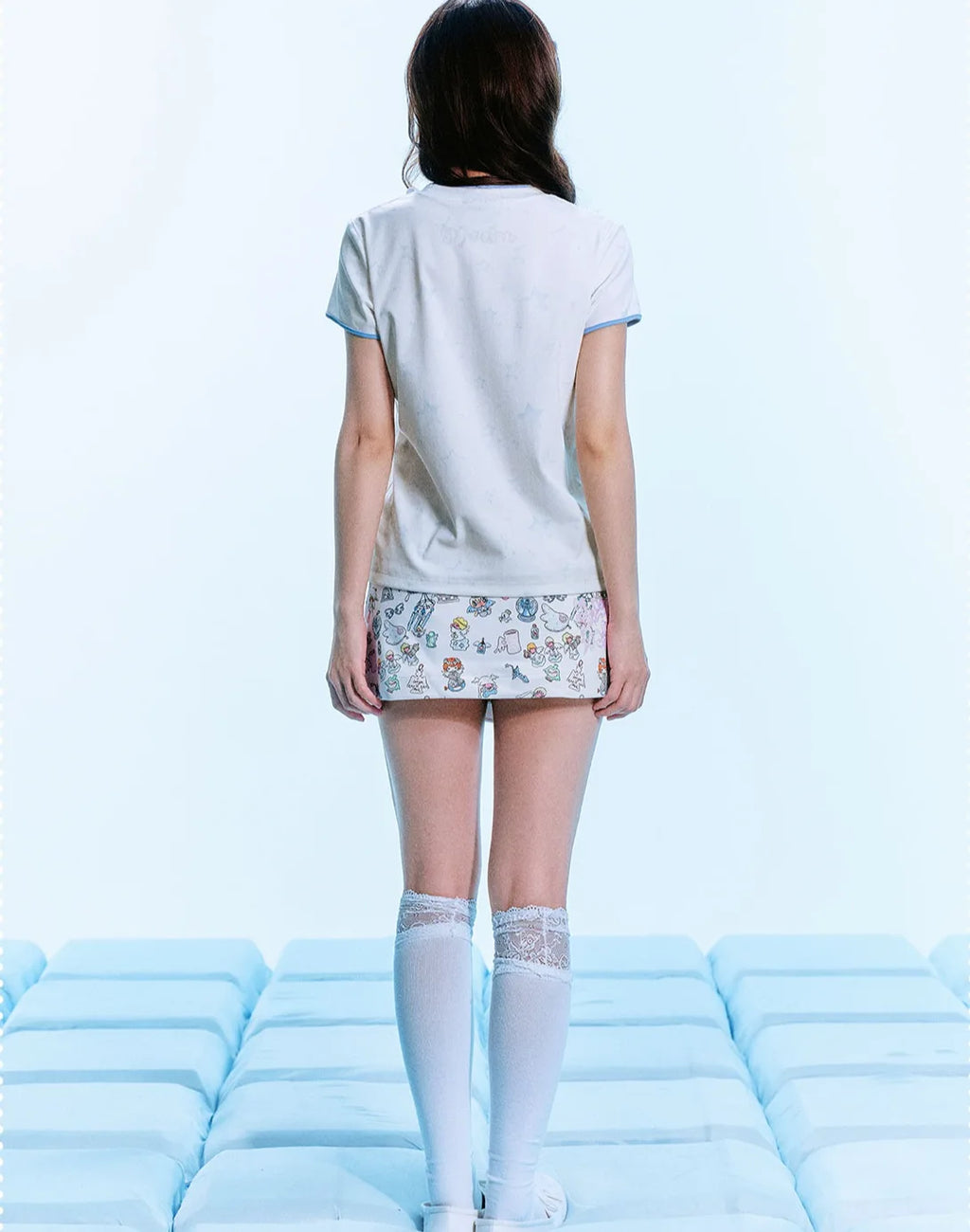 Wing Print A-Line Mini Skort OL2403