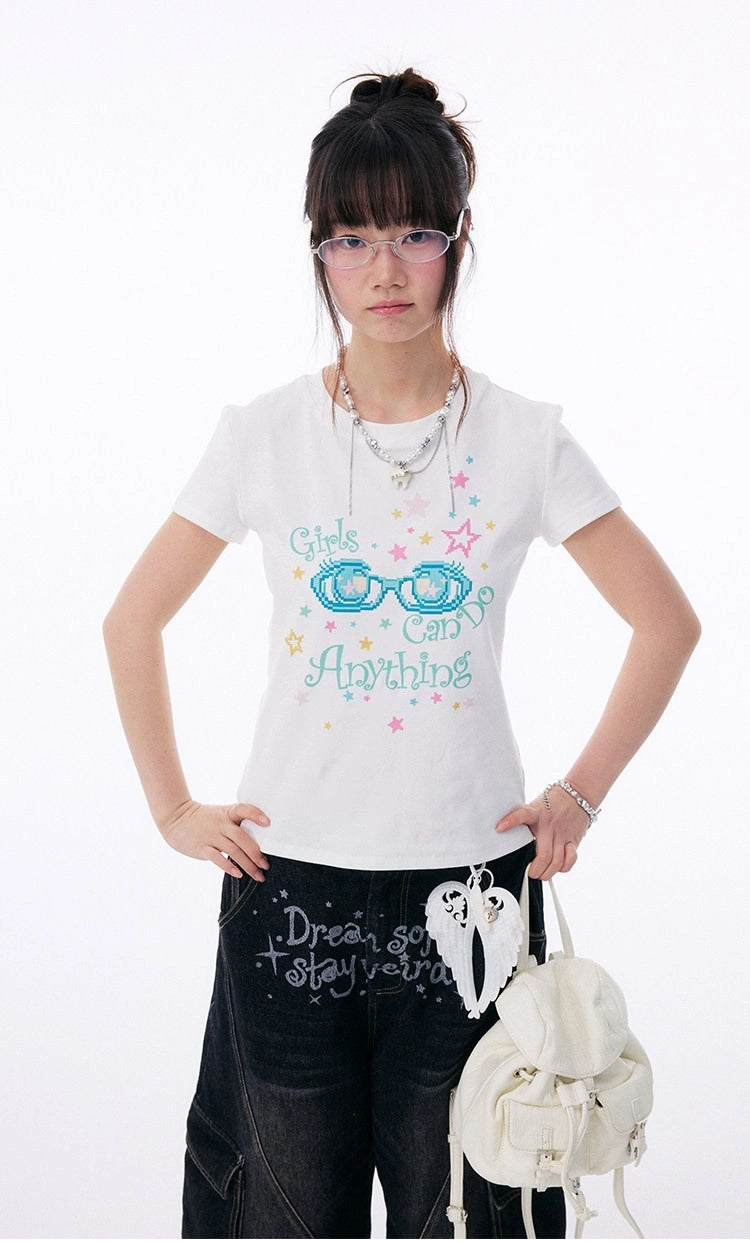 Girls Can Do Anything 그래픽 티셔츠 OL2399