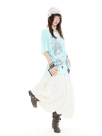 도트 레이스 V넥 티셔츠 OL2366