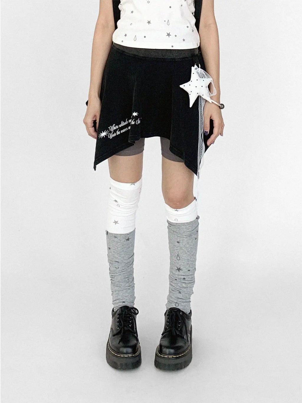 Star Drop Knit Leg Warmers OLA025