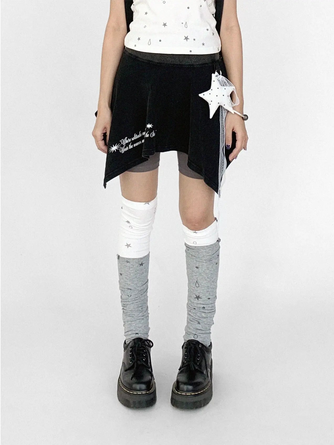 Star Drop Knit Leg Warmers OLA025