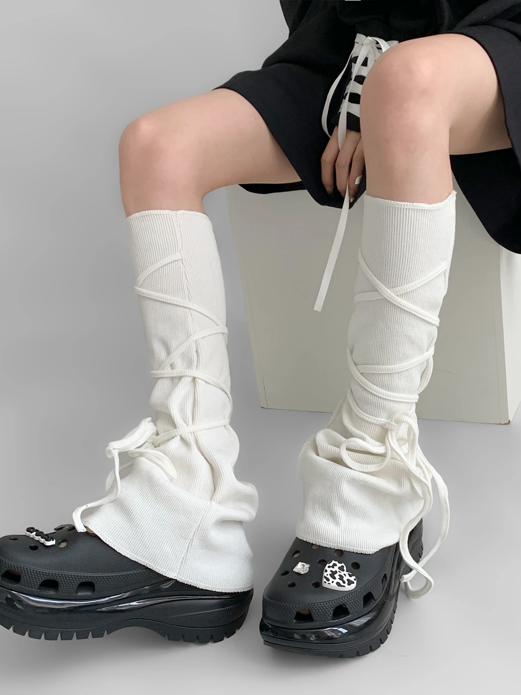Lace Up Leg Warmers OLA014