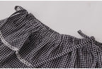 Plaid Tiered Ruffle Wrap Skirt OLA036