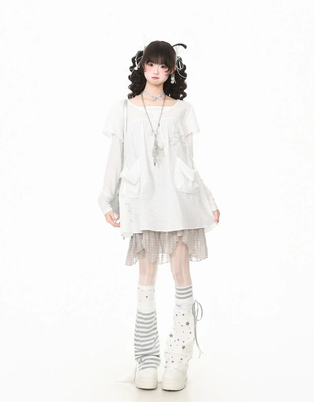 Star Stripe Leg Warmers OLA022