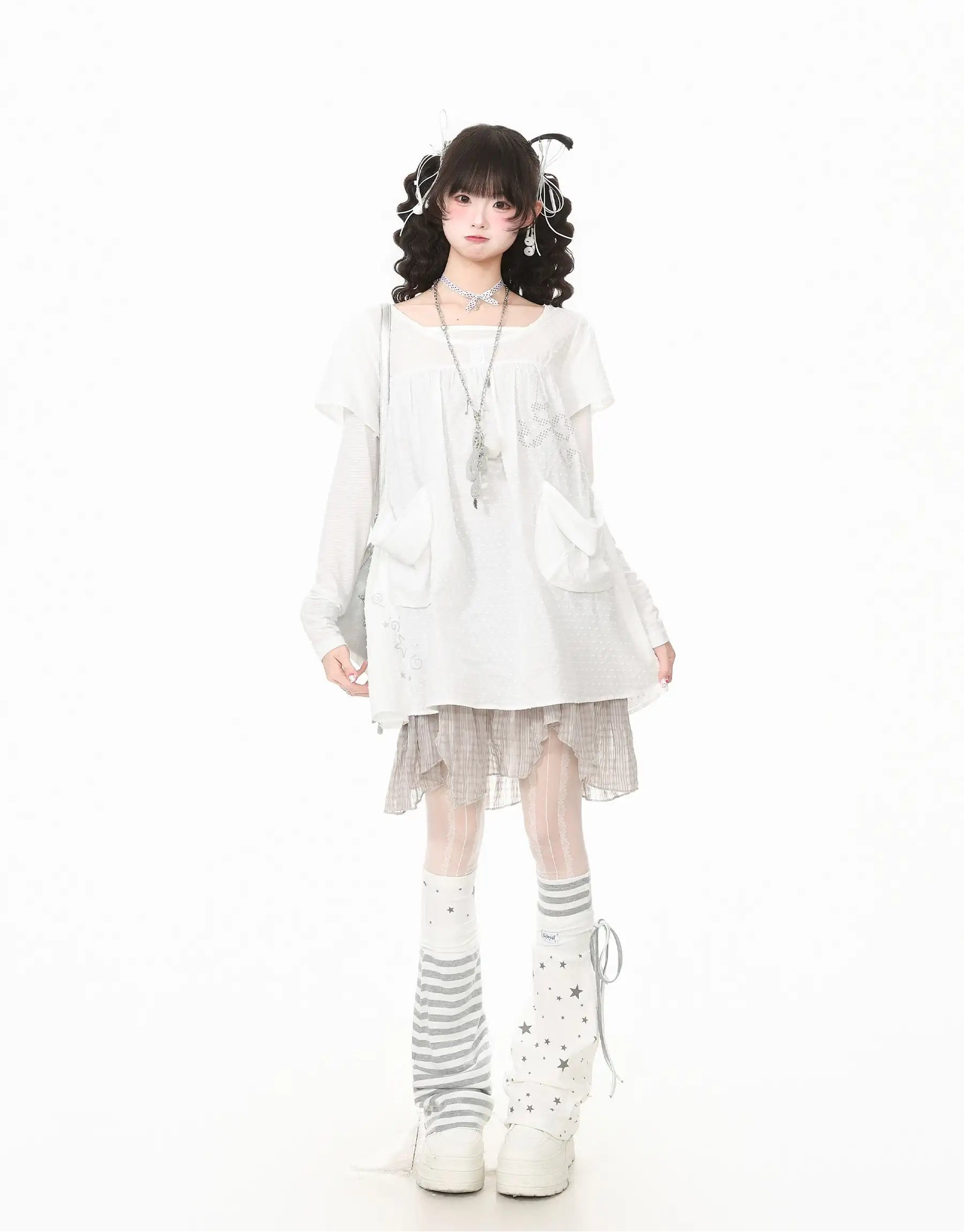 Star Stripe Leg Warmers OLA022